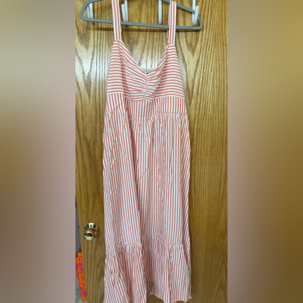 Red and White Striped Dress